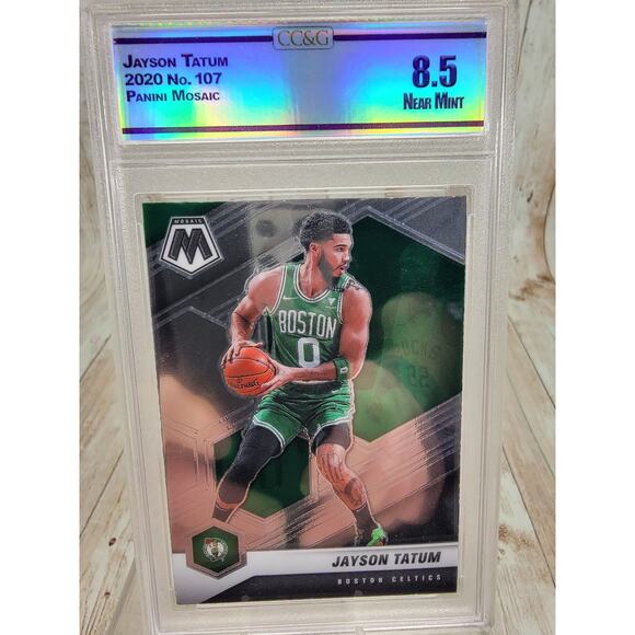 2020-21 Panini Mosaic - Silver Prizm #107 Jayson Tatum CCG 8.5 - Picture 1 of 5